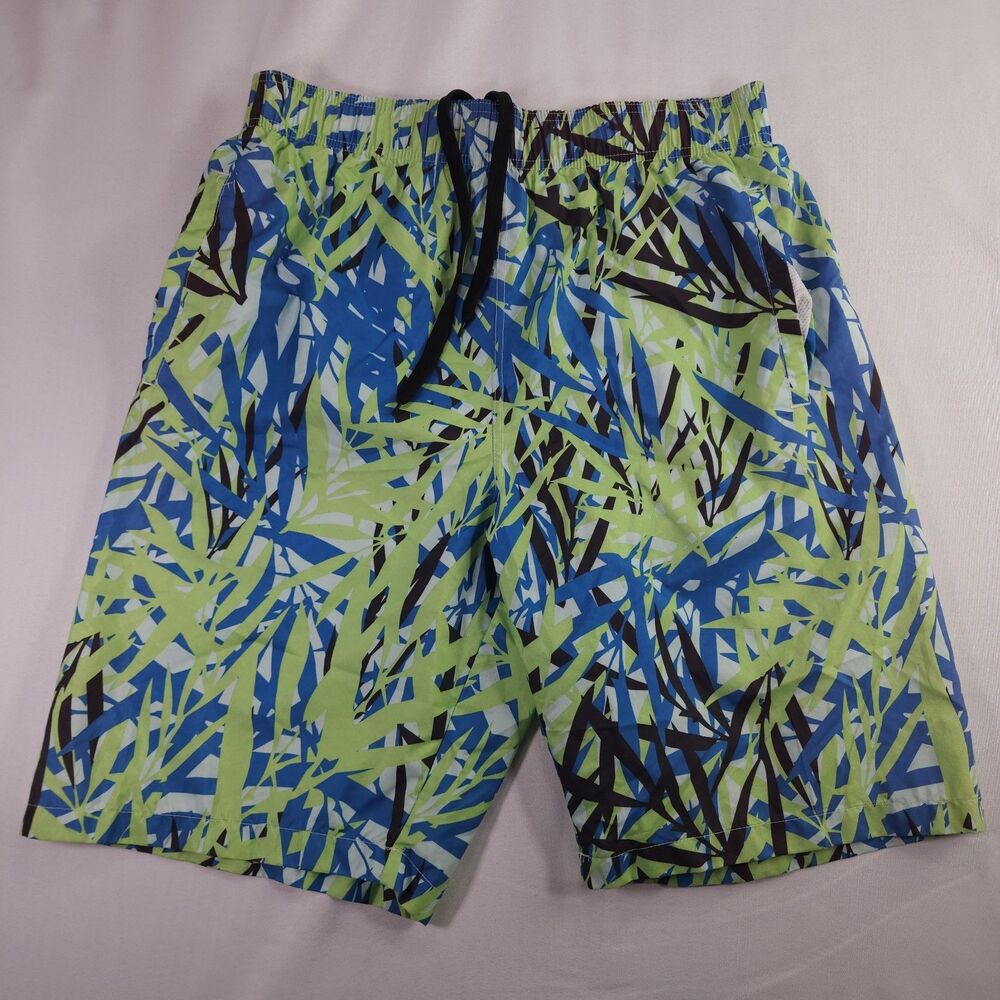 Original Deluxe Men's M Board Shorts Swim Trunks Tropical Leaf Print Lined